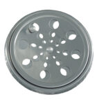 grelha inox 100 com caixilho redonda