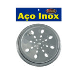 grelha inox 100 com caixilho redonda com embalagem